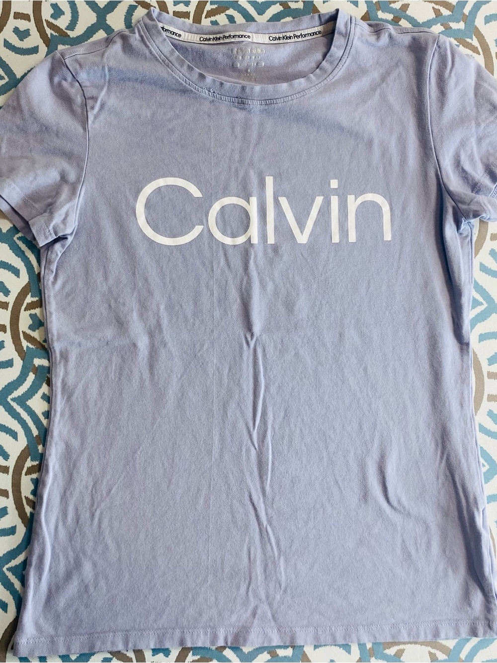 Calvin Klein Performance Lavender Short-Sleeve Logo Tee